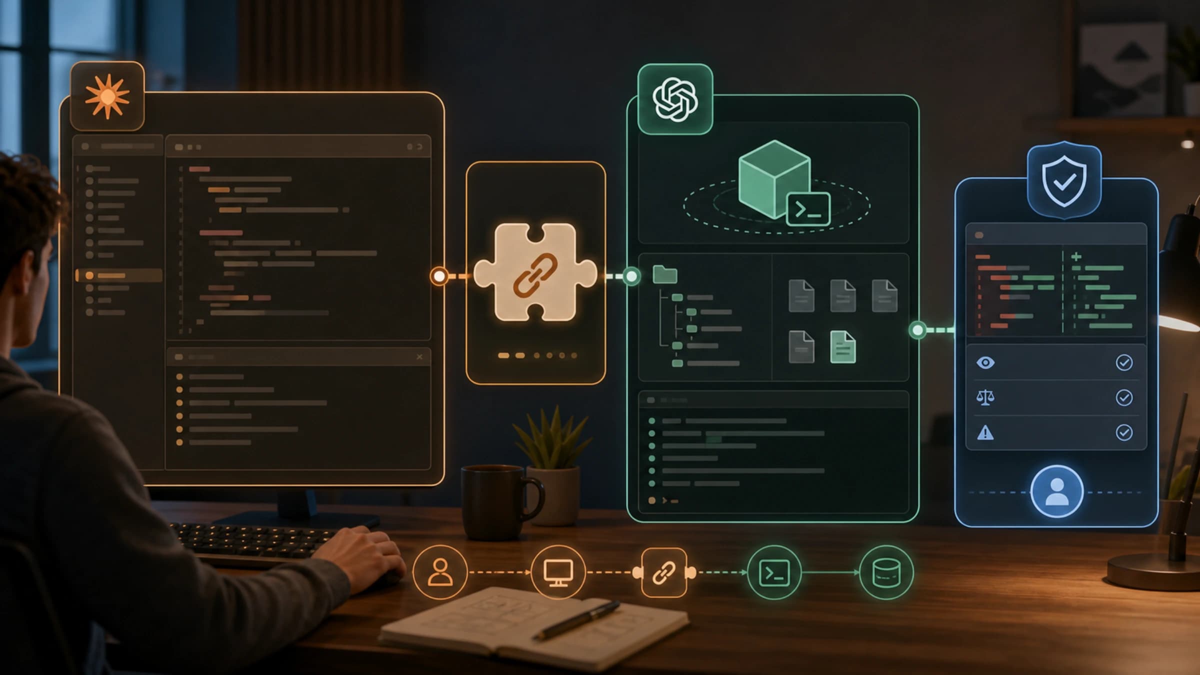 Codex plugin workflow connecting Claude Code to a local Codex environment
