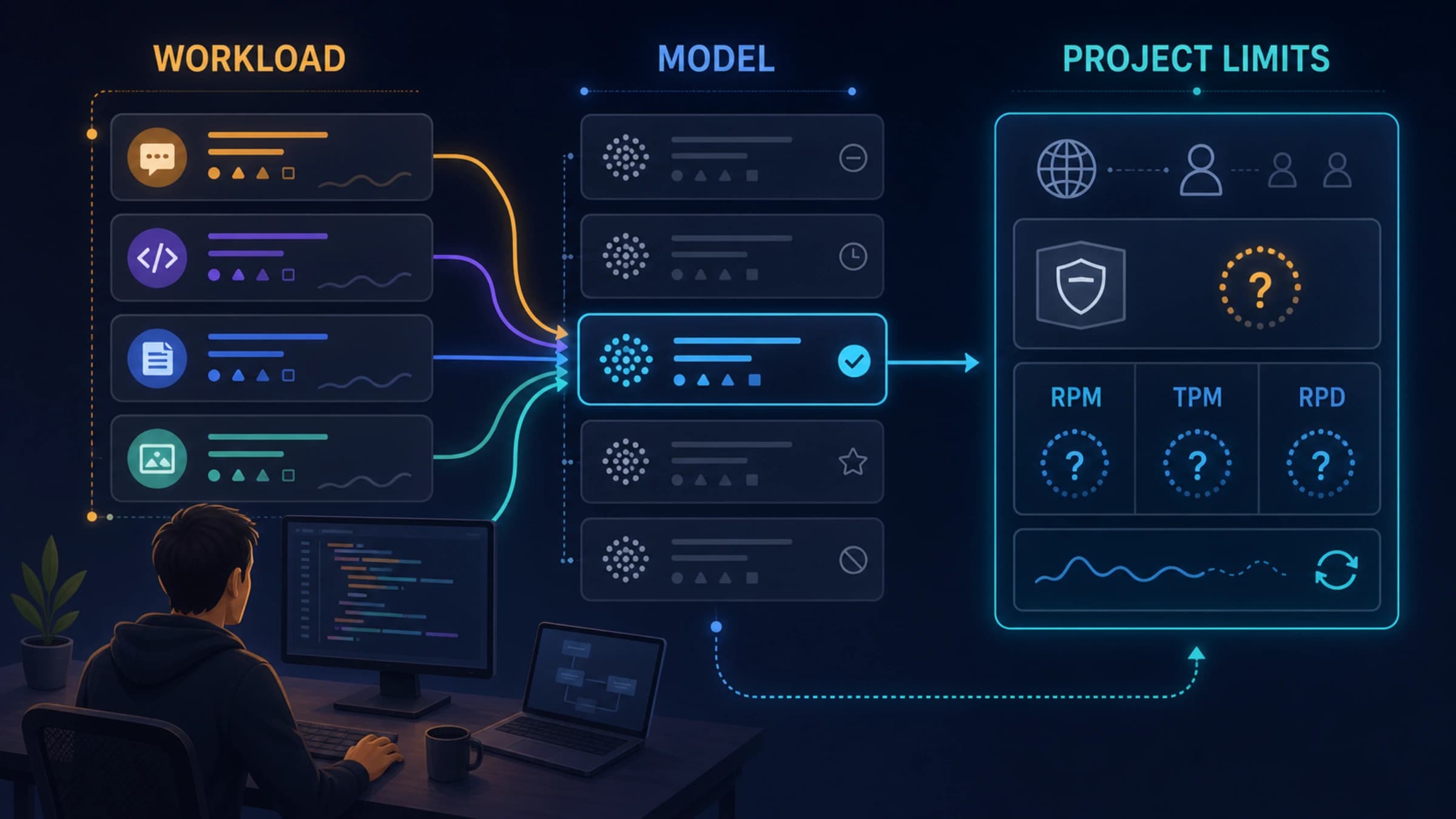 Choose a Gemini API Free Tier model and verify the project limits that apply