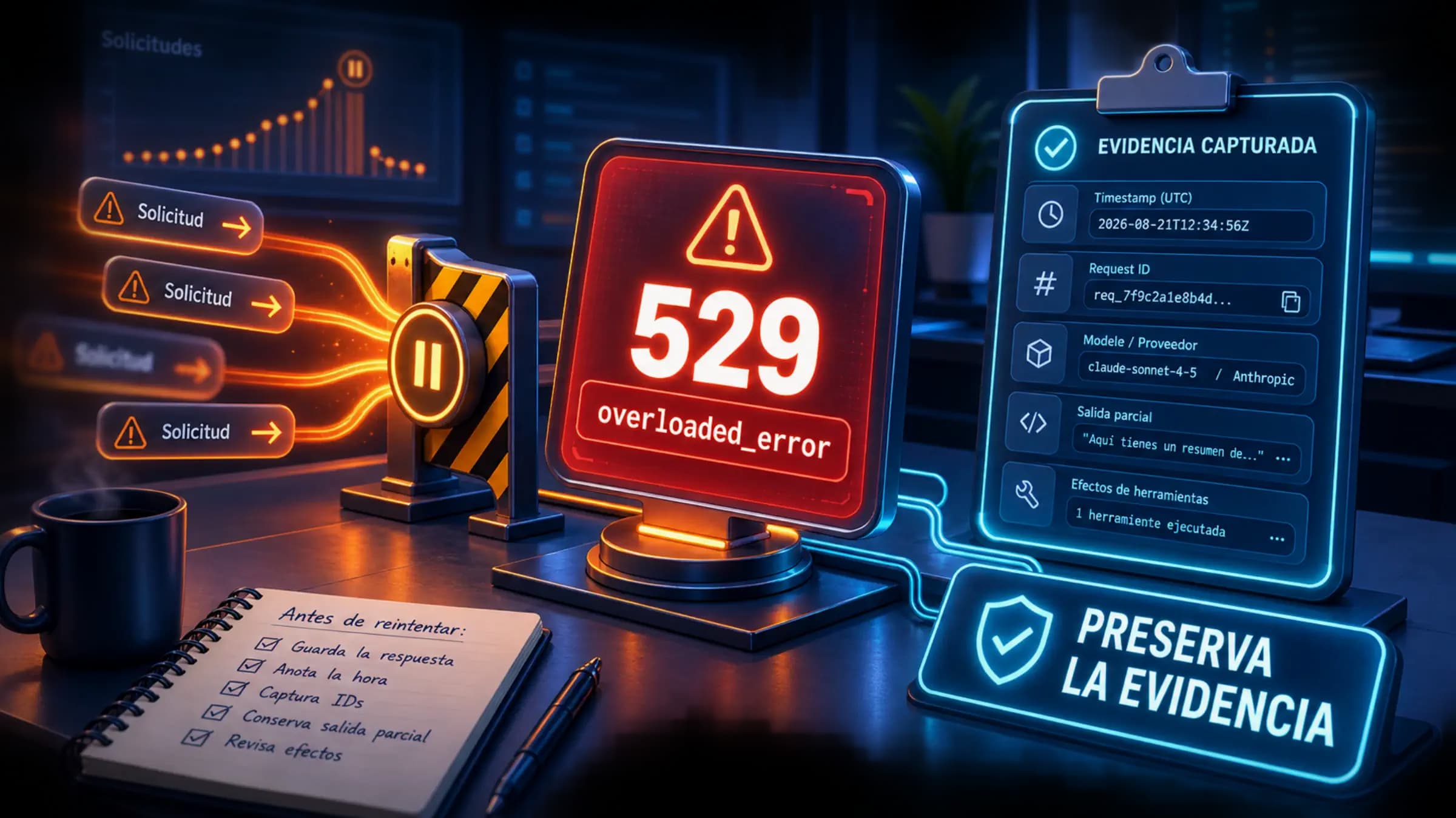 Diagnóstico por capas de un error 529 overloaded en Claude