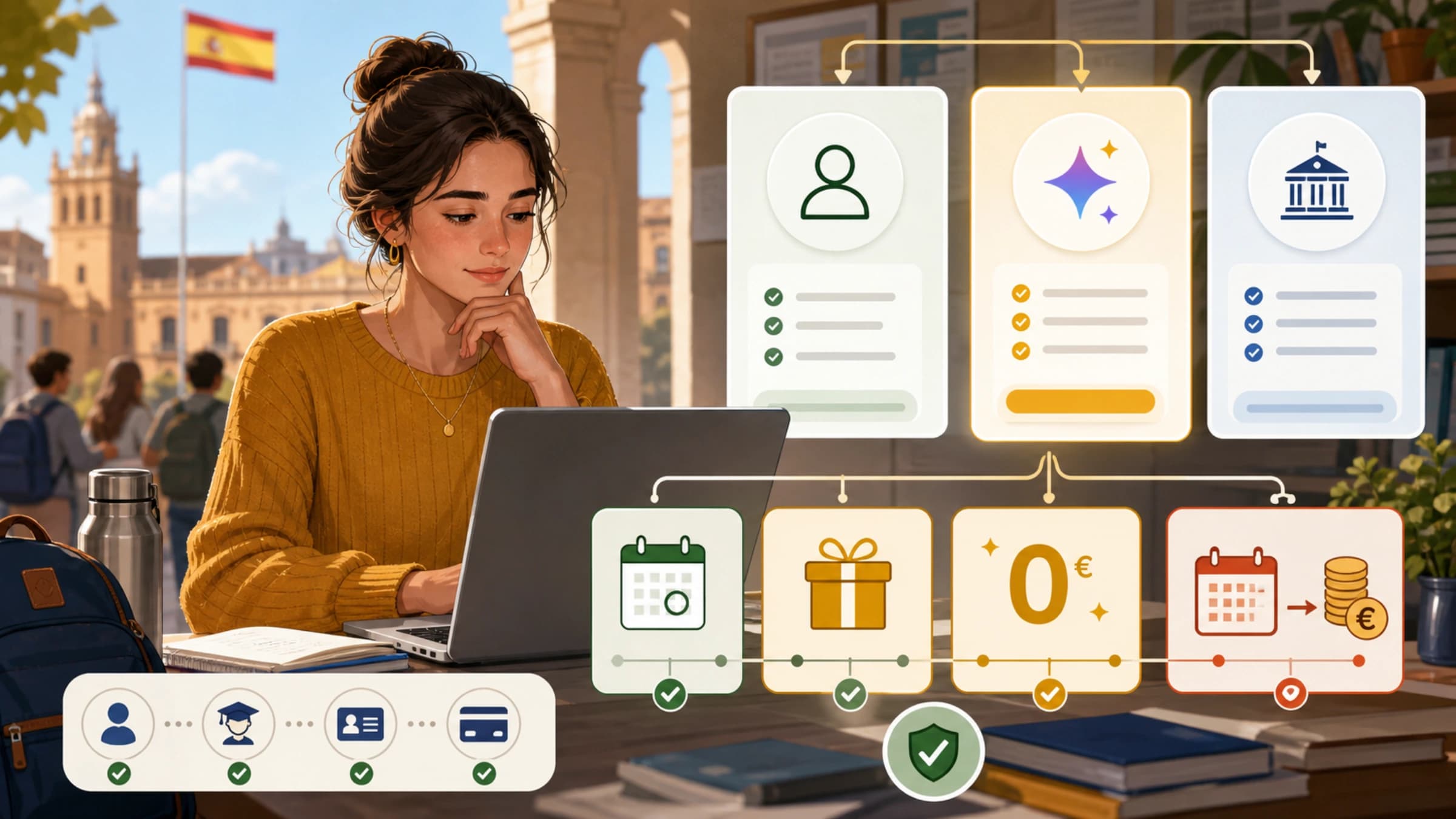 Estudiante comprobando la oferta de Google AI Plus y su próxima fecha de cobro en España