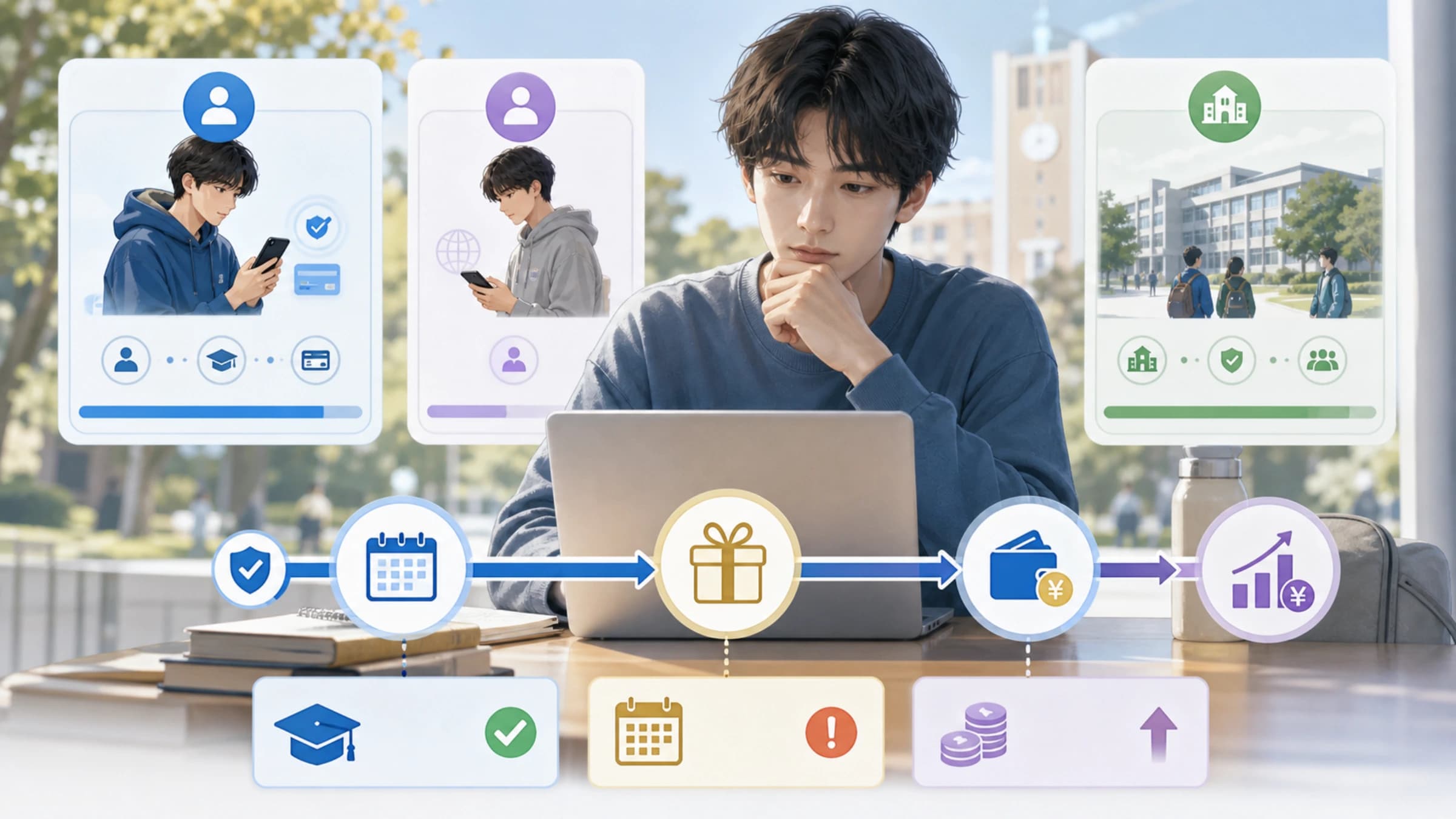 日本の大学生がGoogle AI Plusの12か月無料期間と次回請求を確認できる案内