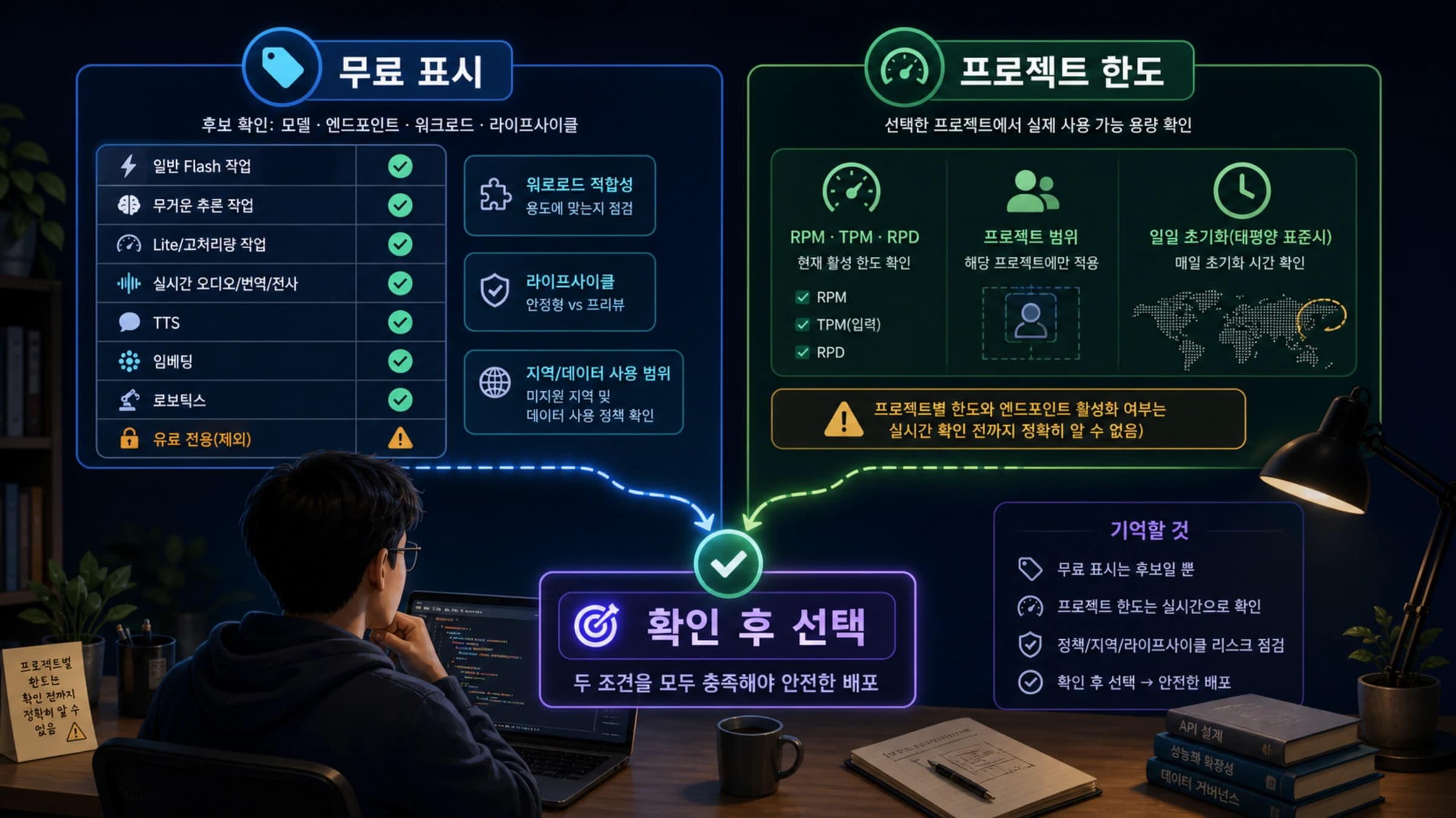 Gemini API 무료 티어 모델과 프로젝트별 한도를 함께 확인하는 개발자 가이드