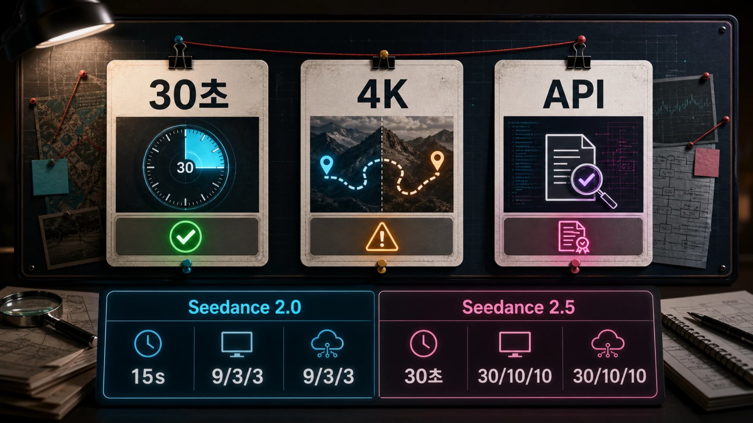 Seedance 2.5와 2.0의 30초, 4K, API 주장을 검증하는 화면