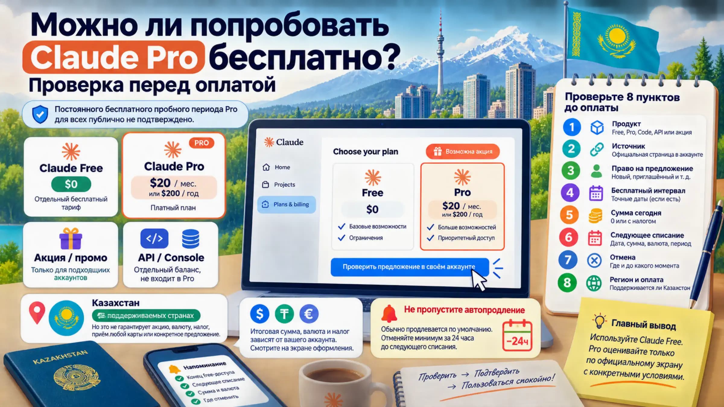 Безопасная проверка бесплатного доступа к Claude Pro перед оплатой