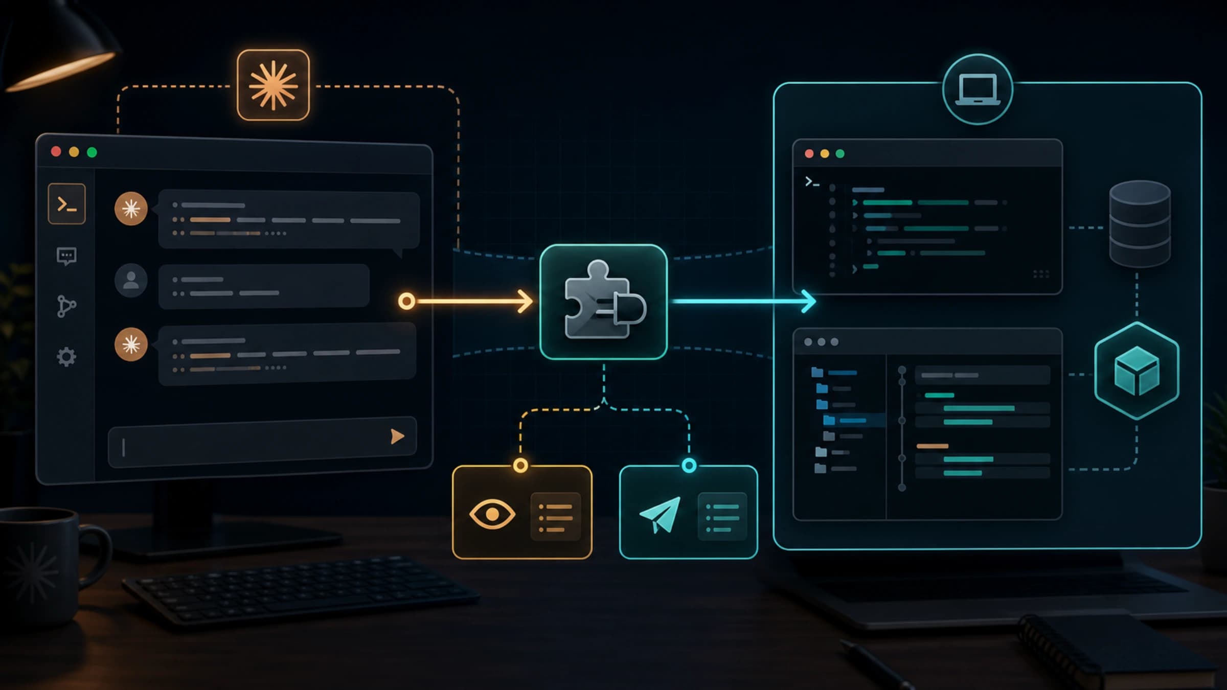 Claude Code 通过 codex-plugin-cc 连接本机 Codex 的工作流示意图