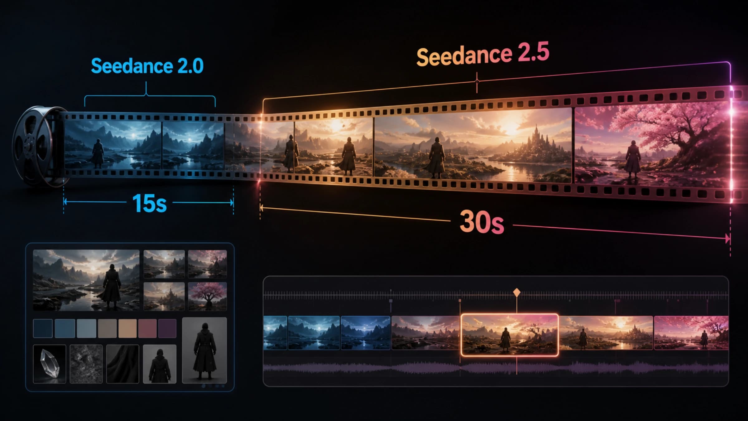 Seedance 2.5 与 2.0 的时长、参考素材和编辑能力对照