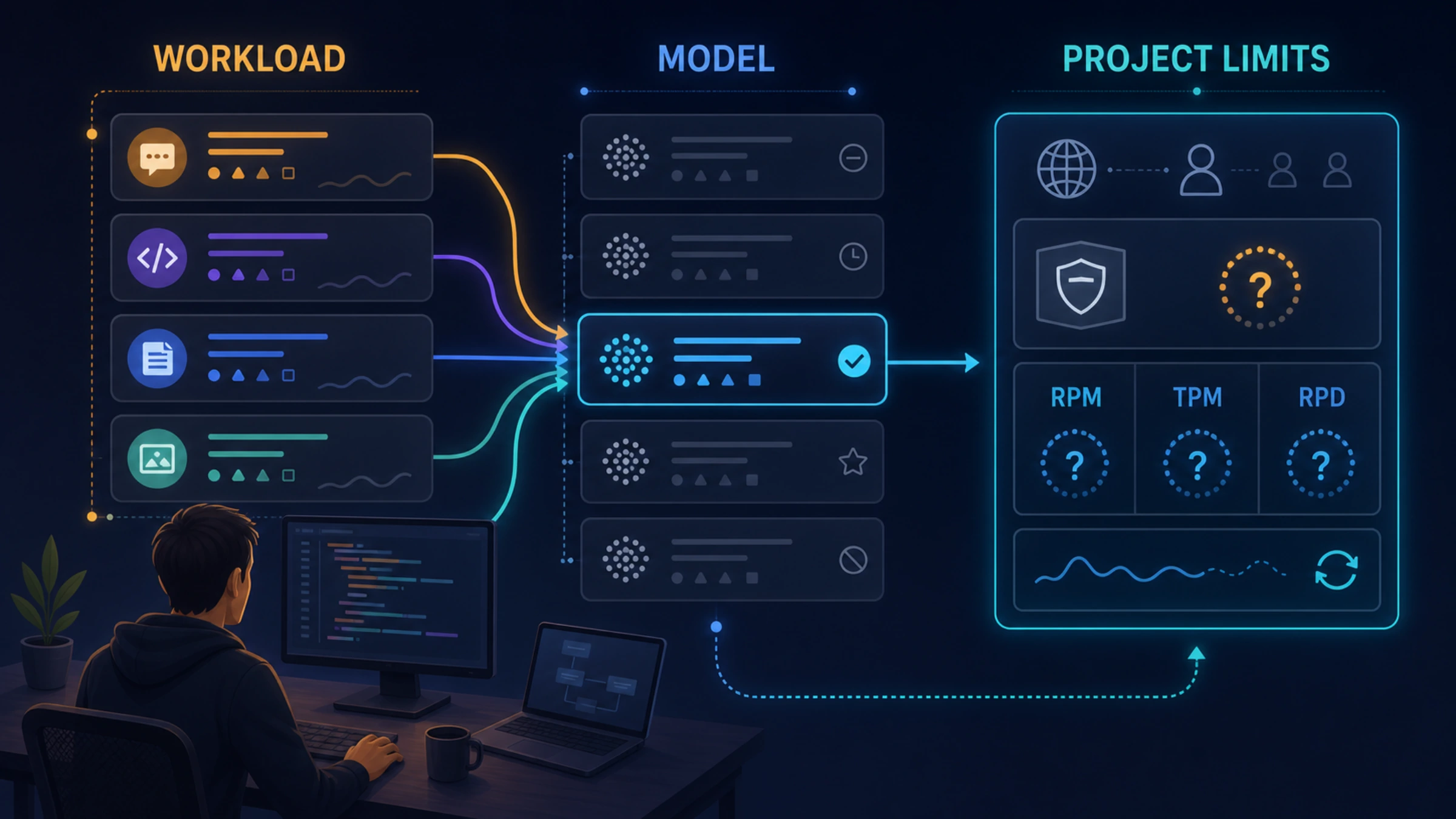 Choose a Gemini API Free Tier model and verify the project limits that apply