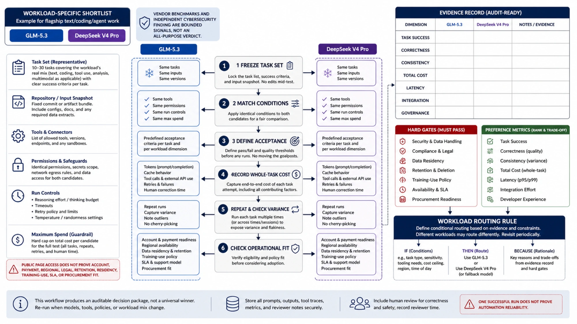 Reach a defensible GLM or DeepSeek choice by testing matched tasks, costs, and operational constraints