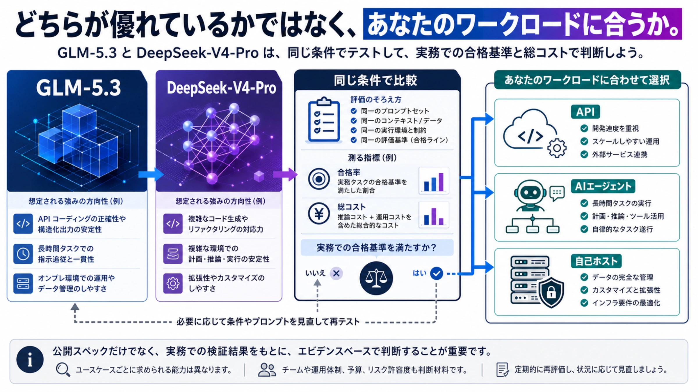 GLM-5.3とDeepSeek-V4-Proを用途別に比較して先に試すモデルを選ぶ