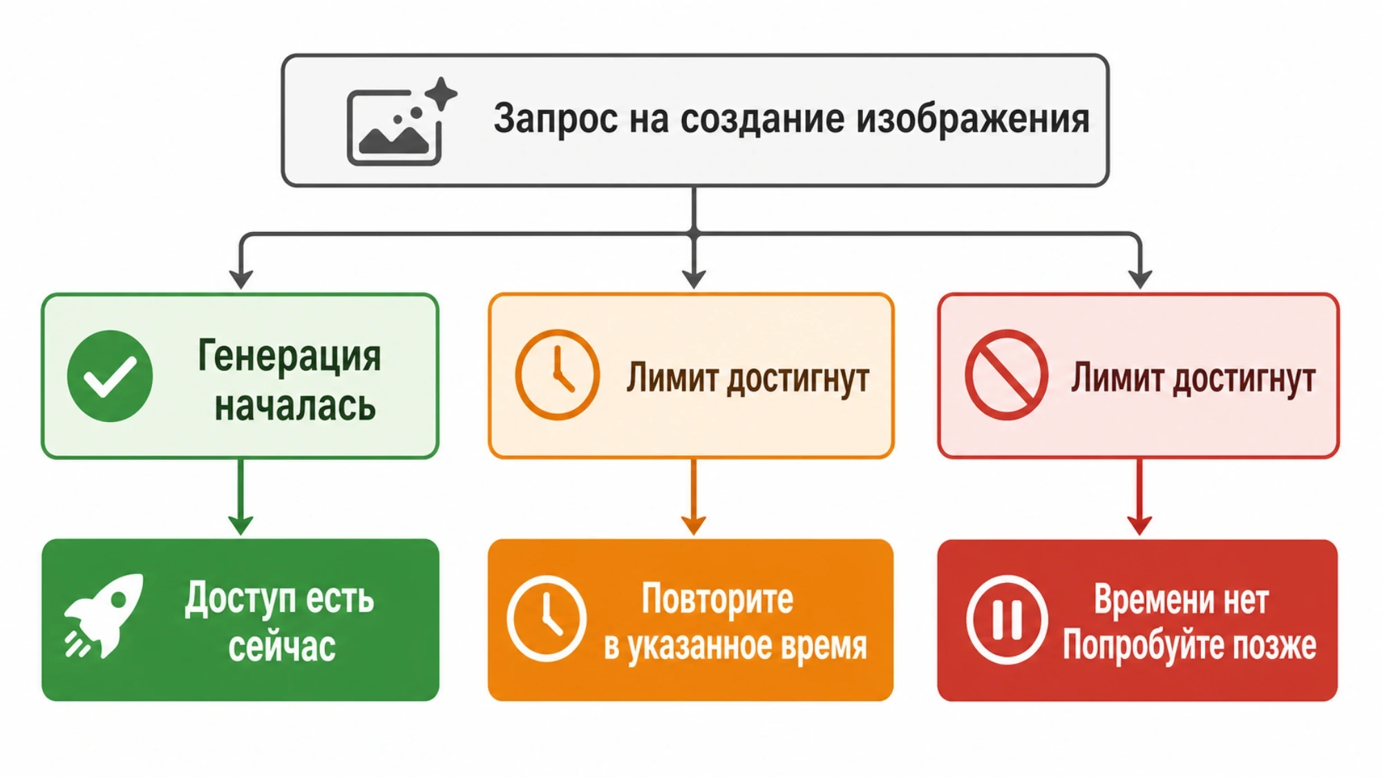 Как действовать в зависимости от сообщения ChatGPT о доступе к генерации