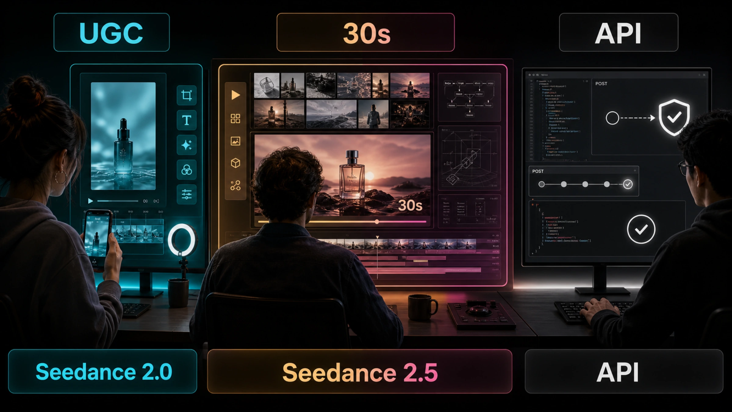 Seedance 2.5 и 2.0 в трёх сценариях видеопроизводства