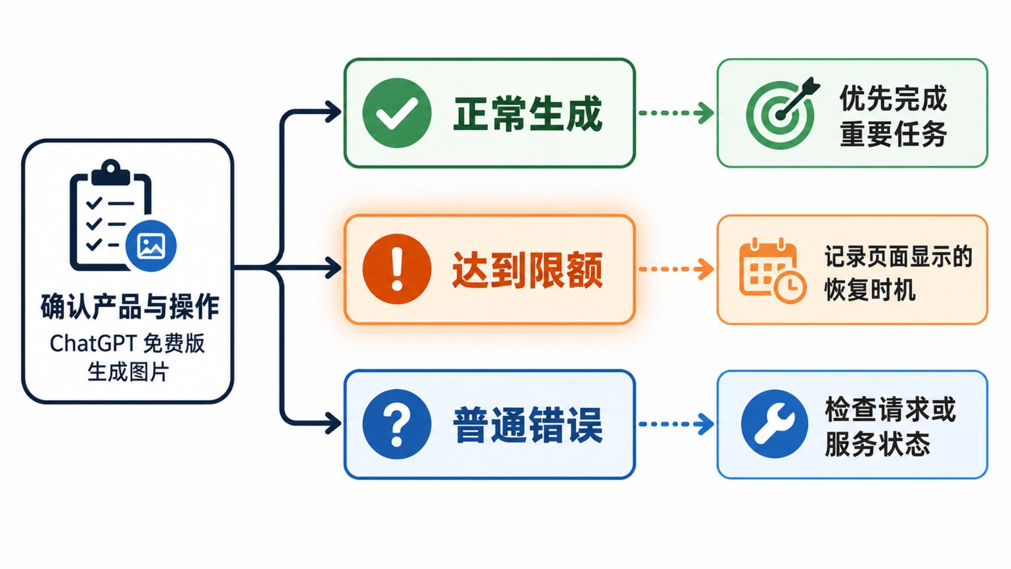 按 ChatGPT 页面状态判断当前生图额度的流程