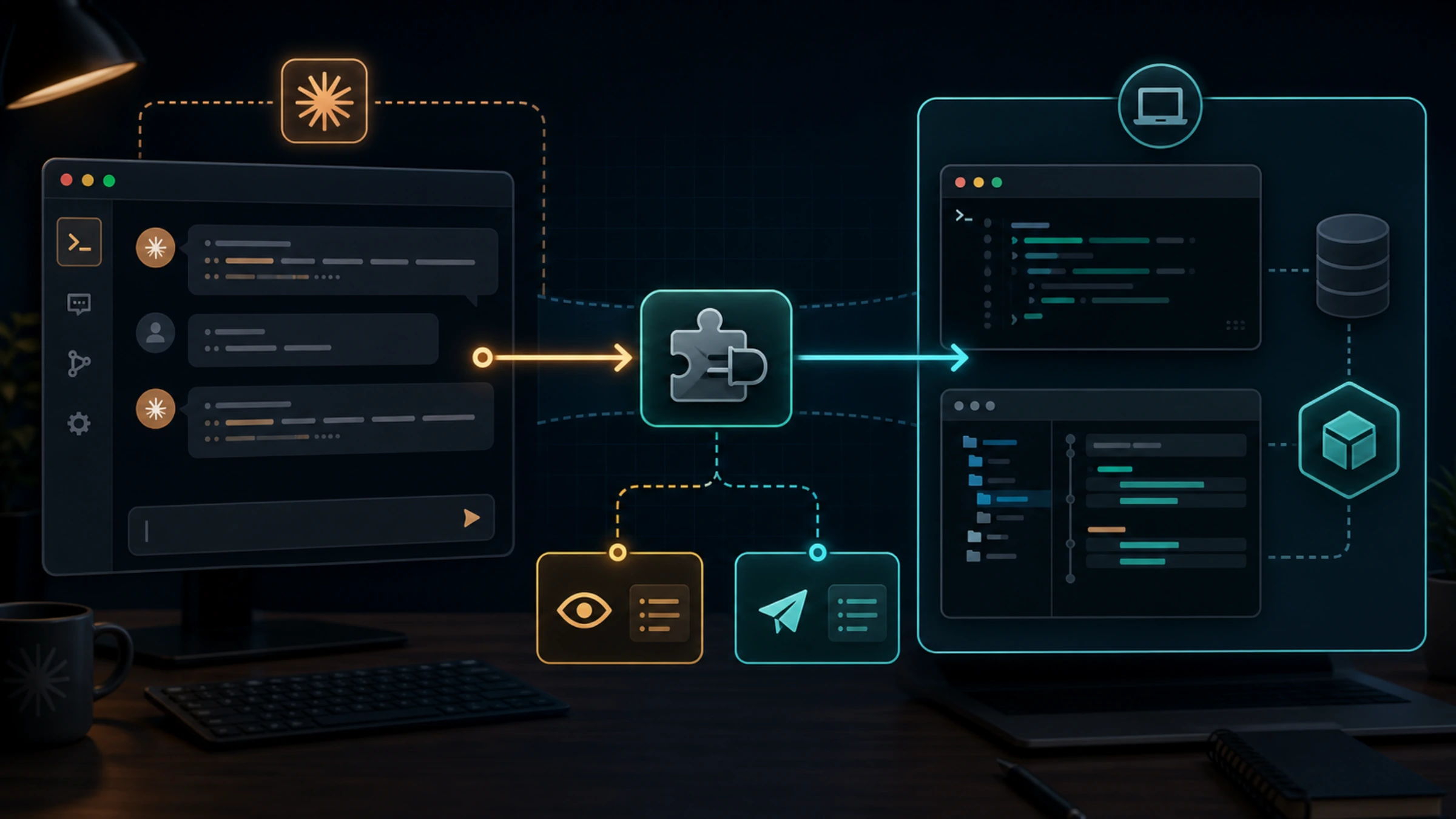 Claude Code 通过 codex-plugin-cc 连接本机 Codex 的工作流示意图